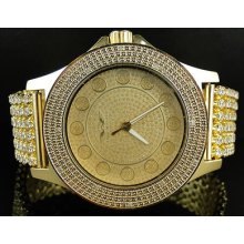 King Master Jojino Jojo Joe Rodeo Yellow Gold Finish Genuine Real Diamond Watch