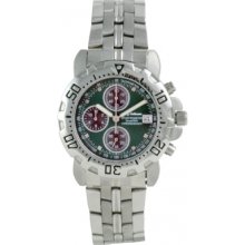 Krug Baumen 241269dm-gn Mens Sportsmaster Diamond Green Dial Rrp Â£299