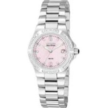 Ladies' Citizen ECO-Drive Riva Diamond Watch with Mother-of-Pearl Dial (Model: EW0890-58X) citizen