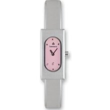 Ladies Kremena Palladium-pltd Pink Swiss 14x30mm Bangle Watch ...