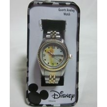 Ladies' Tinker Bell Watch In Two-tone Silver And Gold With Bracelet (tnk451)