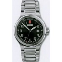 Large Black Dial Peak II Stainless Steel Watch