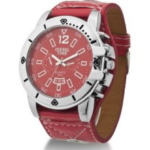 Leather Fashion Oversized Men Luminous Hands Sport Date Quartz Wrist Watch