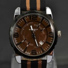 Leisure Quartz Waterproof Wrist Watch Men Male Date Hours Watch With Canvas Band