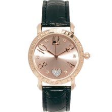 Lipsy Heart Face Watch Black/gold