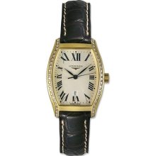 Longines Evidenza 18kt Gold & Diamond Womens Luxury Strap Watch L ...