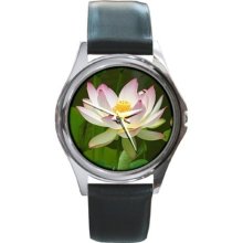 Lotus Flower Round Wrist Watch