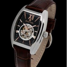 Louis Bolle Ramses Ii Mens 21j Automatic Watch Blk