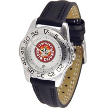 Louisiana-LaFayatte Ragin Cajuns ULL Womens Leather Wrist Watch