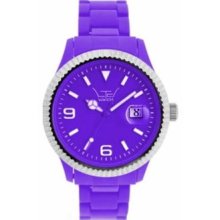 Ltd Watch Unisex Limited Edition Plastic Ex Range Watch Ltd 111001 With Purple Bracelet & Dial With A Stainless Steel Bezel