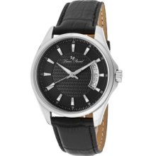 Lucien Piccard Excalibur 98660-01 Gents Black Steel Bracelet Rrp Â£400 Date Watch