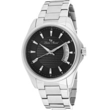 Lucien Piccard Watches Men's Excalibur Black Dial Stainless Steel Sta