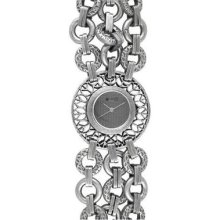 Lucky Brand Women's Silvertone Three Chain Round Bracelet Watch 16/1157svsv