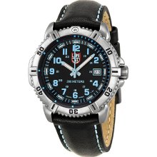 Luminox 7253 Women's Colormark Black Dial Leather Strap Watch