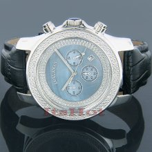 Luxurman Watches Mens Diamond Watch 0.25ct Blue MOP
