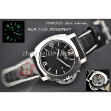 Luxury Luminor 1950 Mariner Pam312 Pam 312 Asia 7750 Automatic Mens