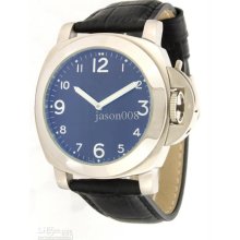 Luxury Mechanical Luminor Marina Stainless Steel Dial Black Leather