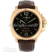 Luxury Pam289 1950 8 Days Gmt Luminor 18k Rose Gold Automatic Mens W