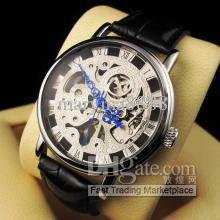 Luxury Stainless Steel Quartz Stem-winder Wrist Watch Mechanical Mov