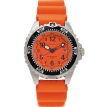 M1 Series Orange Stainless Steel Dive Watch With Rubber Strap