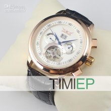 Man Luxury Elegant Gold Plated Case Auto Mechanical Men's Wrist Watc