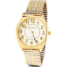 Men?s Gold Silver Tone Adjustable Quartz Wristwatch ...