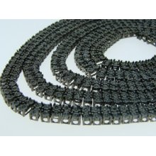 Mens 2 Row Fanook Black On Black Diamond Chain 5.0 Ct