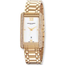 Mens Charles Hubert 14k Gold-plating Off White Dial Watch No. 3668-W/M