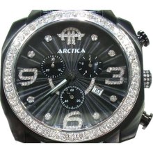 Mens Diamond Arctica Watch ASQB-D1-B1A Round Cut G Color 4.00ct