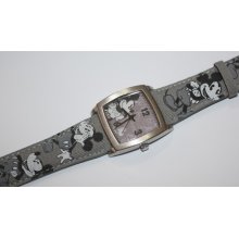 Men's Disney 'b&w' Pie Eye Mickey Mouse Watch Limited Release In Box