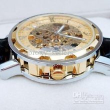 Mens Face Automatic Luxury Steel Wrist Watch Skeleton Men's Mechanic