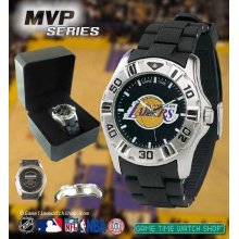 Mens Game Time MVP Series Logo Watch Adjustable PU strap All Metal Case NBA