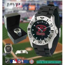 Mens Game Time MVP Series Logo Watch Adjustable PU strap All Metal Case MLB