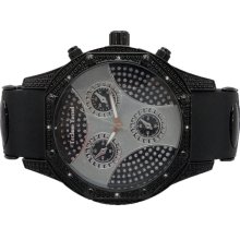 Mens Genuine Diamond Black Gold Finish Techno Trend Watch JoJo JoJino Joe Rodeo