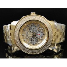 Mens Joe Rodeo Jojo Jojino 300 Yellow Gold 52 Mm Diamond Watch 3.0 Ct Mj-8034