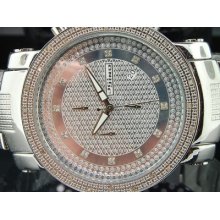 Mens Jojino/jojo/joe Rodeo Diamond Watch Shiny Dial .25 Ct Big Face 50mm Mj-1101