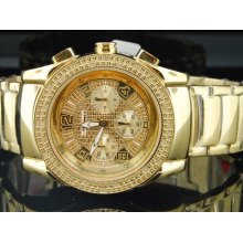 Mens Jojino/jojo/joe Rodeo Diamond Watch Shiny Dial .25 Ct Big Face 45mm Ij-1107