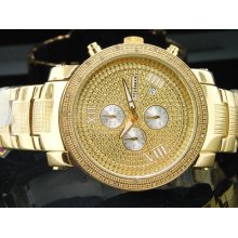 Mens Jojino/jojo/joe Rodeo Diamond Watch Crush Dial .25 Ct Big Face 50mm Mj-1100