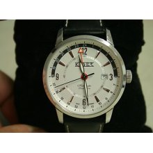 Men's Kiber Dual Time Automatic White Dial Watch (5040-1014)
