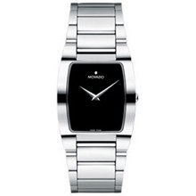 Men's Movado Fiero Watch with Black Tonneau Shaped Dial (Model: