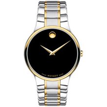Men's Movado Serio Two-Tone Stainless Steel Watch with Black Dial