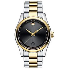 Men's Movado Sportive Two-Toned Stainless Steel Watch with Black