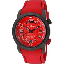 Men's Octane Red Dial Red Silicone ...