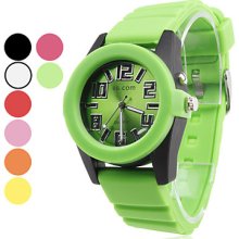 Men's Plastic Analog Quartz Wrist Watch (Assorted Colors)