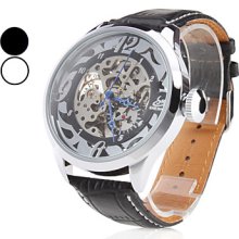 Men's PU Analog Automatic Mechanical Wrist Watch (Assorted Colors)