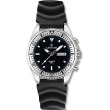 Mens Sartego Watch Spq51-r Stainless Steel Black Dial Strap