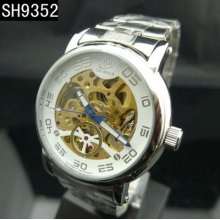 Mens Skeleton Automatic Selfwind Mechanical Watch Wristwatch Sh9352