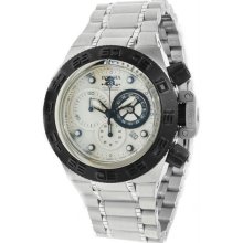 Men's Subaqua Noma IV White Ivory Dial Quartz Date Display Stainless Steel Case