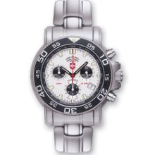 Mens Swiss Military Navy Diver Stnlss Steel Silver Dial Chrono