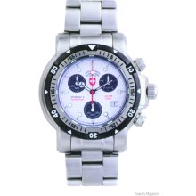 Men's Swiss Military Seawolf 1 Stnlss Steel Silver Dial Chrono Watch